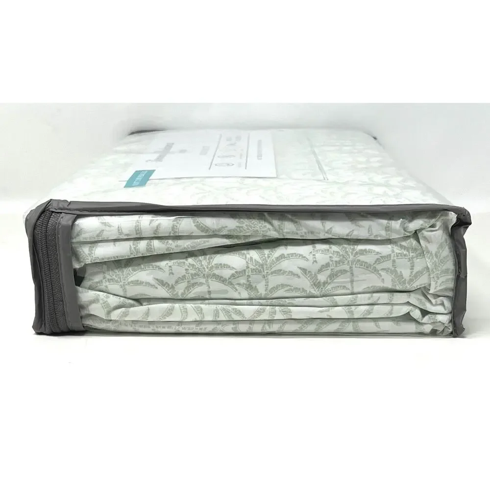 Tommy Bahama Lovely Palms Queen Sheet Set Spring Green All Cotton Percale NIP - Picture 4 of 9